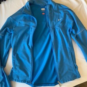 Blue nike dri-fit jacket